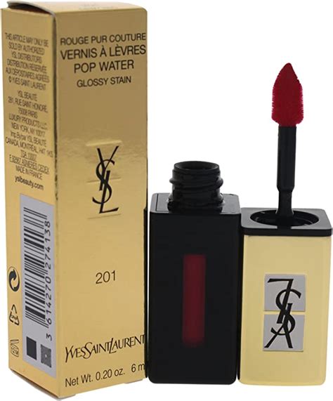 ysl glossy stain pop water màu 201|YSL Dewy Red (201) Glossy Stain Pop Water Product Info.